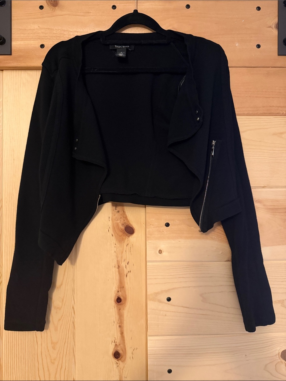 White House Black Market Asymmetrical Zipper Moto Sweater Jacket